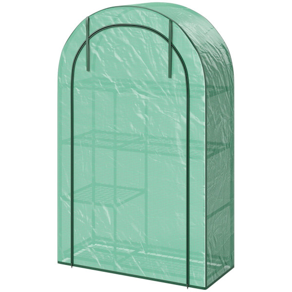 Rootz 4 -trins mini -grønhus - bærbart plantehus - tomatproducent - UV -beskyttelse - 100 x 45 x 160 cm
