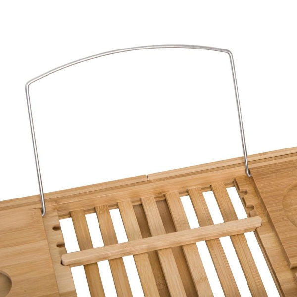 Rootz Badekarhylde - Badekarbro - Badekarstøtte - Badekarbakke - Badekar - Bambus - Naturlig - (70-105) X 21,8 X 5 Cm