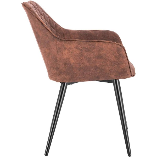 Rootz Modern Matstol - Ergonomisk stol - Snygga sittplatser - Bekväm design - Hållbar konstruktion - Justerbar stabilitet - Tyg och metall - 84cm x 41