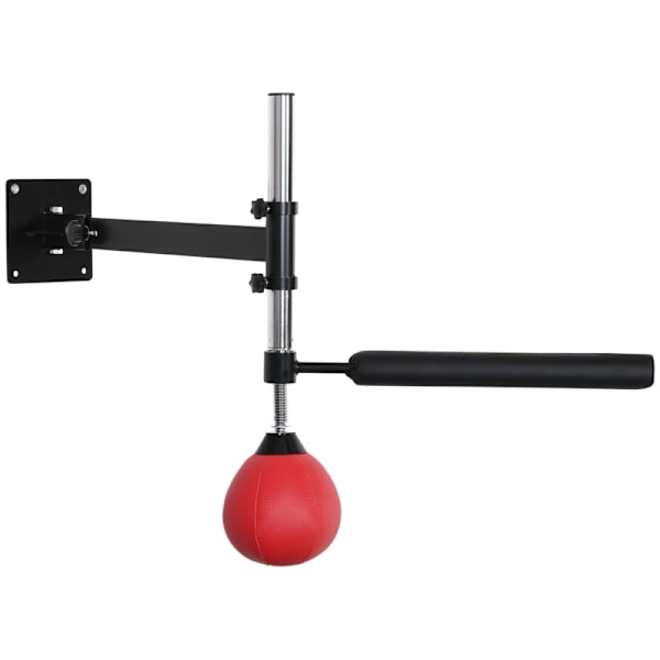 Rootz boxningsram - Stativ för boxningssäck - Väggmonterad boxningsutrustning - Stålram - Justerbar höjd - Träningsreflexer - Röd - 79cm x 72cm x 20cm