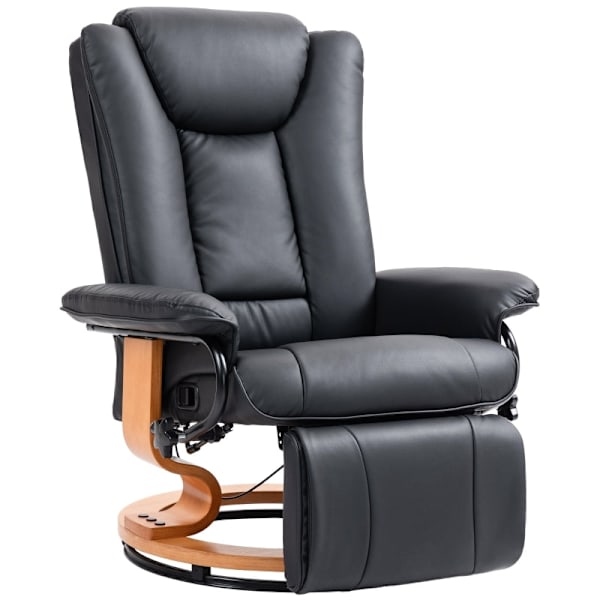 Rootz Fåtölj - TV-fåtölj - Fåtölj - Kompakt storlek - 135° recline - 360° roterande bas - konstläder - 78cm x 88cm x 103cm