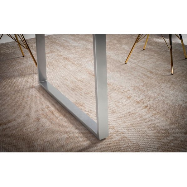 Rootz Solid Acacia Wood Matbord - Köksbord - Rektangulärt bord - Naturligt trä ådring - Handgjorda - Justerbara höjdknoppar - Skyddslack - 160cm x 80c