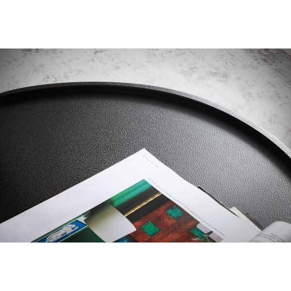 Rootz Modern Design Soffbord - Runt bord - Svampform - Handgjorda - Anti-Slip Nubs - Höjdjusterbara knoppar - Pulverlackerat strykjärn - 60cm x 60cm x