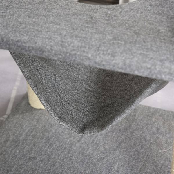 Rootz Scratching Cat Tree -kiipeily - harmaa, valkoinen - lastulevy, sisal, pehmo - 23,22 cm x 148,89 cm x 61,02 cm