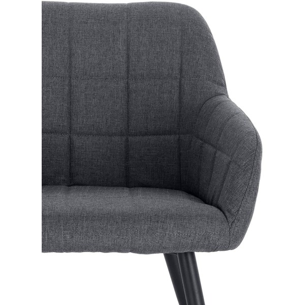 Rootz sæt med 4 spisestuestole - Køkkenstole - Moderne siddepladser - Ergonomisk design - Åndbart linned - Gulvbeskyttelse - 49cm x 43cm x 81cm