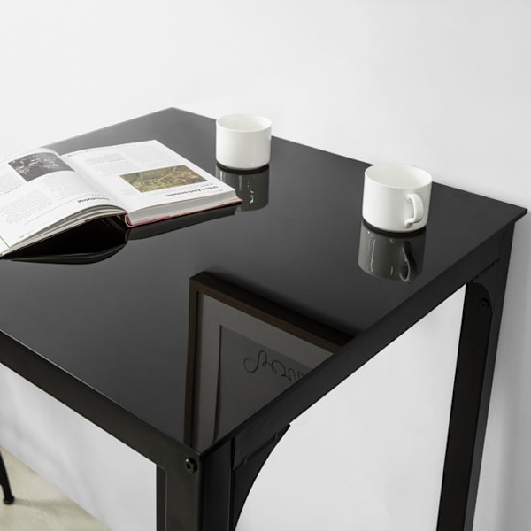 Rootz Modern Bar Bord - Køkkenbord - Havebord - Elegant glasplade - Robust metalstel - Alsidig brug - 60cm x 100cm x 60cm