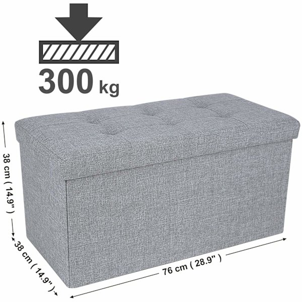 Rootz Hocker - Kuormitettava 300 kg asti - Rakka - Rahi - Penkki - Säilytyslaatikko