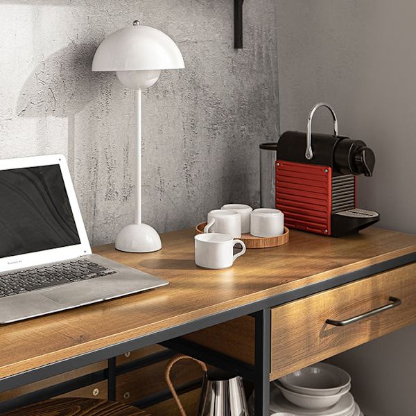 Rootz Kommode Køkkenø - Entreskab - Køkkenskab - Rummelig opbevaring - Robust metalramme - Justerbare fødder - 120 cm x 90 cm x 45 cm