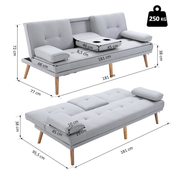 Rootz-vuodesohva - 3-istuttava sohva - Mukinpidikkeet - 181 x 77