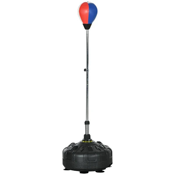 Rootz Punching Ball - Højdejusterbar - Fyldbar base - Stål - Kunstlæder - Sort + Rød + Hvid - Ø48 x 147-165H cm