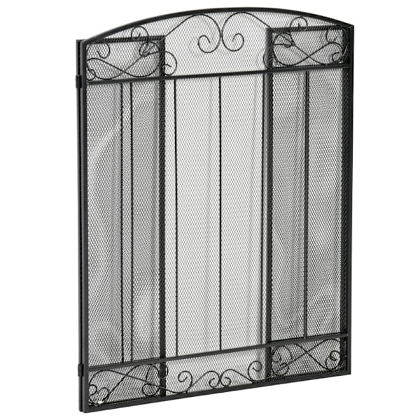 Rootz Western Fireplace Guard - Palosuoja - Fire Shield - Tukeva teräsrunko - Tyylikäs lonkkakuvio - 105 cm x 1,6 cm x 80,5 cm