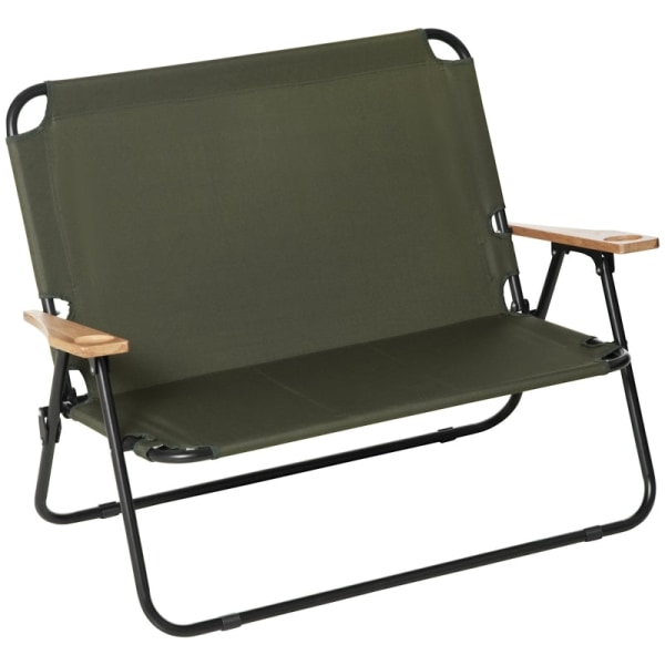 Rootz 2-sits campingstol - Bärbar trädgårdsstol - Regissörsstol - Bekväma sittplatser - Slitstark stålram - Vikbar design - 141cm x 67cm x 80cm