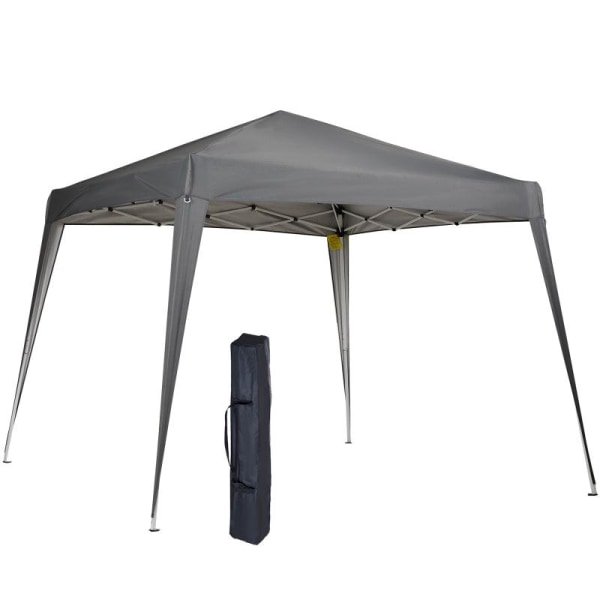 Rootz Gazebo - Hopfällbar paviljong - Festtält Inkl. Bärväska - Stål - Grå - 2,4 x 2,4 m