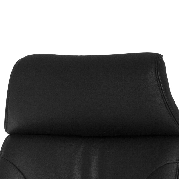 Rootz XXL Executive Chair - Kontorsstol - Äkta läder - Högt ryggstöd - Svankstöd - Armstöd i aluminium - Krombas - 120 kg Kapacitet - 8h Sitttid - 66c