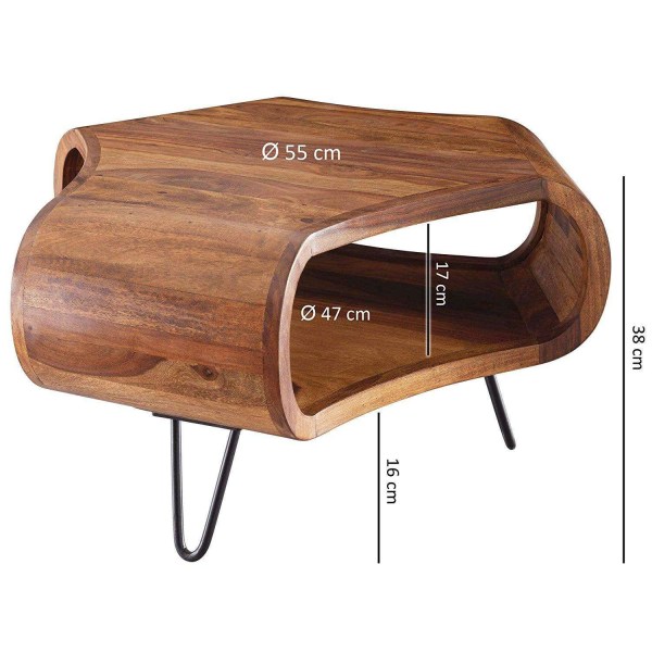 Rootz sofabord træ - moderne træ sofaborde - træ - brun - 55 x 3