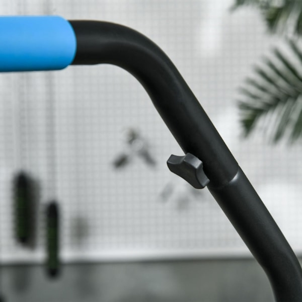 Rootz Fitness studsmatta - Exercise Rebounder - Ministudsmatta - Stålram - 102cm x 99-123cm - Svart+Blå