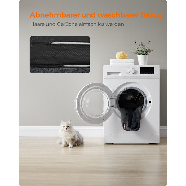 Rootz Hundeseng - Pet Bed - Polstret måtte - Imiteret linned - Plys polstring - Anti-Slip stof - 60 cm x 50 cm x 21 cm