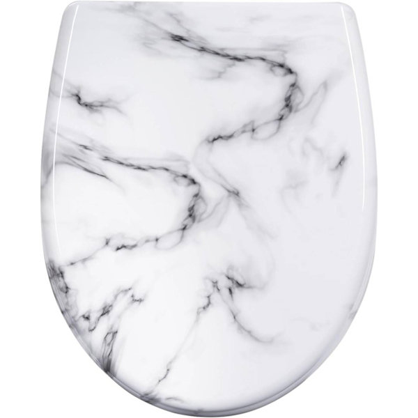 Rootz Thermoset O-formet toiletsæde - Soft Close Låg - Quick Release - Rustfrit stål Hængsler - Antibakteriel - 37cm x 47,5cm