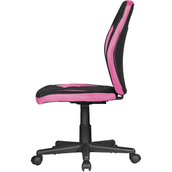 Rootz barnsnurrstol svart - rosa för barn från 6 med ryggstöd - Barnsnurrstol ergonomisk barnkontorsstol - Ungdomsstol justerbar i höjdled - Barnstol