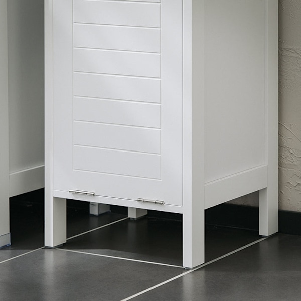 Rootz Vasketøjshylde - Opbevaringsstativ til linned - Opbevaringsorganer til badeværelset - MDF-konstruktion - 30 cm x 90 cm x 30 cm