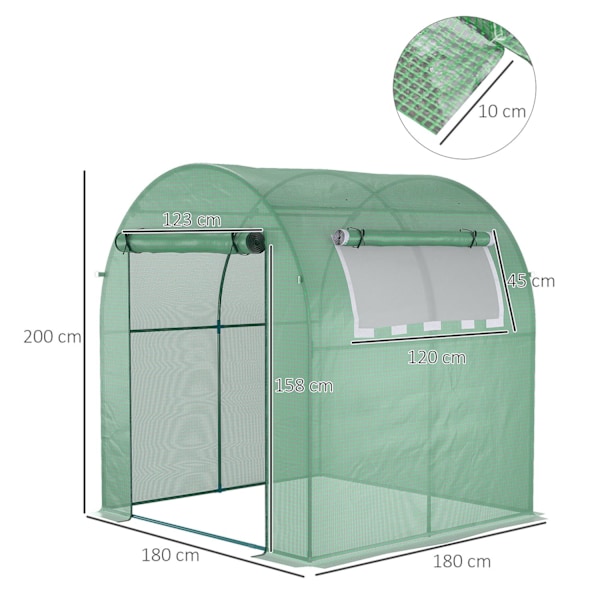 Rootz Portable Greenhouse - Plant House - Cold Frame - Pidennys kasvukausi - 180 cm x 180cm x 200 cm
