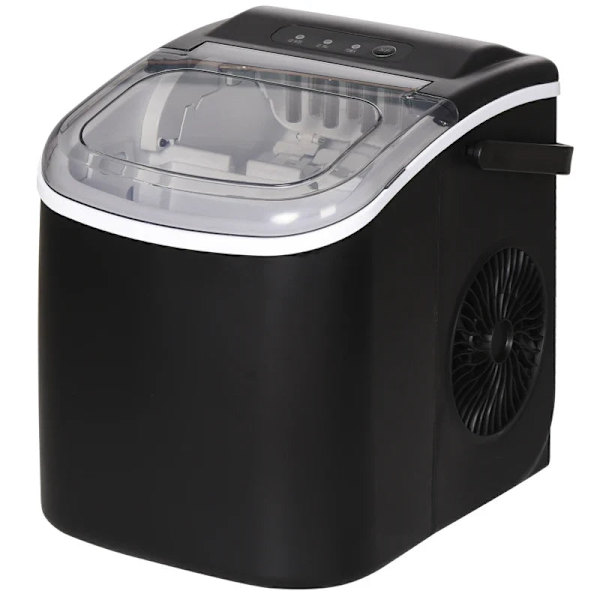 Rootz köksmaskiner - Iskubmaskin - Dispenser - Äggkubmaskin - Rostfritt stål - Svart - 22,2L x 29,4W x 29H cm