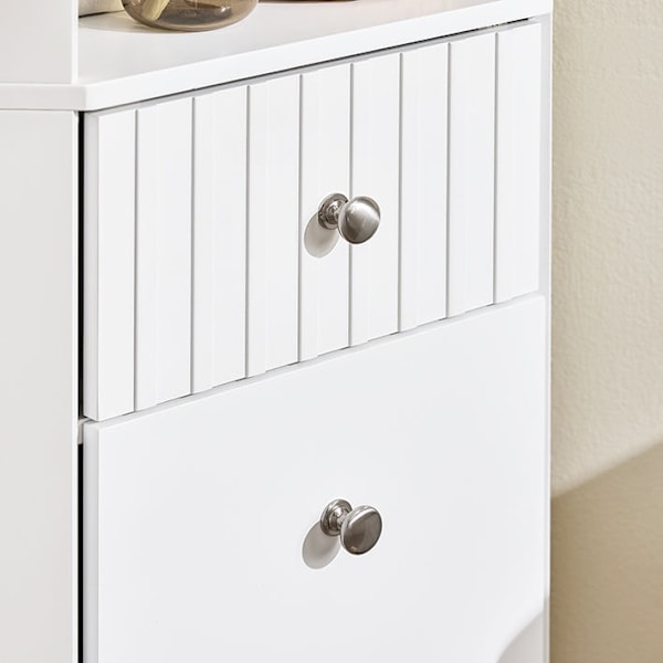 Rootz Tall Badrumskåp - Corner skåp - Slim Storage Unit - Space Saving Design - 44 cm x 171 cm x 31 cm