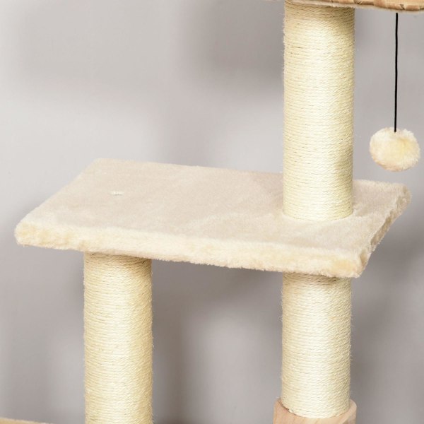 Rootz cat tree crab pos - Brun, Beige - Konstruerat trä, plysch,