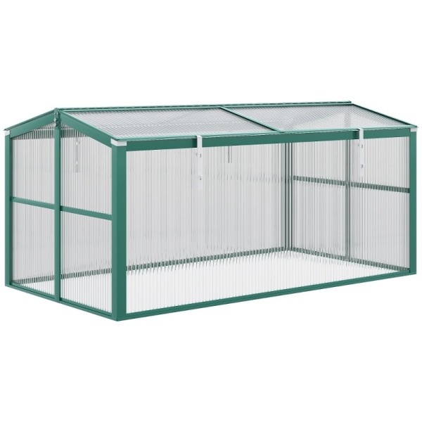 Rootz All-Season Greenhouse - Kallram - Trädgårdsskydd - Justerbara takfönster - Maximal ljusöverföring - Rostsäker aluminiumram - 130cm x 70cm x 61cm