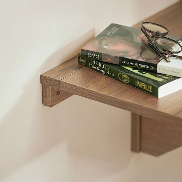 Rootz Vægmonteret Foldebord - Køkkenbord - Skrivebord - Pladsbesparende design - Holdbart PB-materiale - Ideelt til små rum og børneværelser - 60 cm x