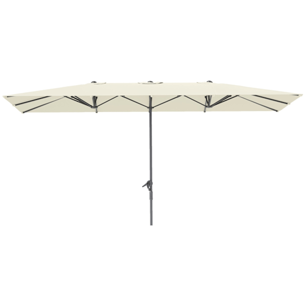Rootz Kaksipuolinen sateenvarjo - Parasol - Auringonpohja - UPF50+ Protection - 451 cm x 264 cm - alumiinimasto