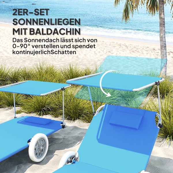Rootz fällbar solstol - Beach Lounger - Garden Lounger - Justerbar ryggstöd - 62 cm x 148 cm x 85 cm