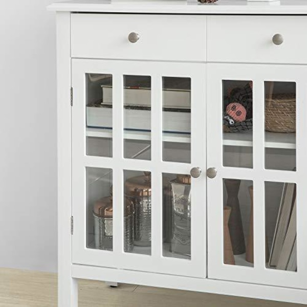 Rootz White Sideboard Förvaringsskåp Skåp 2 lådor 2 luckor