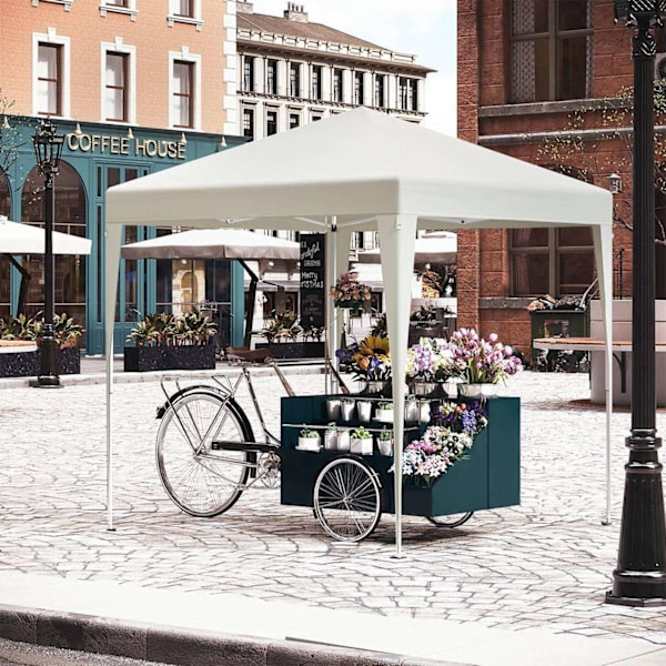 Rootz udendørs lysthus - Haveoverdækning - Solafskærmning - Rustfast - UV-beskyttelse - 2m x 2m x 2,4m