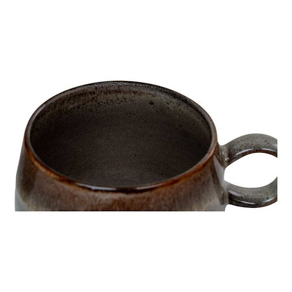 Rootz Selma MUG -sarja - Keraamiset mukit - Harmaa/ruskea - tyylikäs juomaohjelma - Ø10cm x 7,5cm - Sarja 4