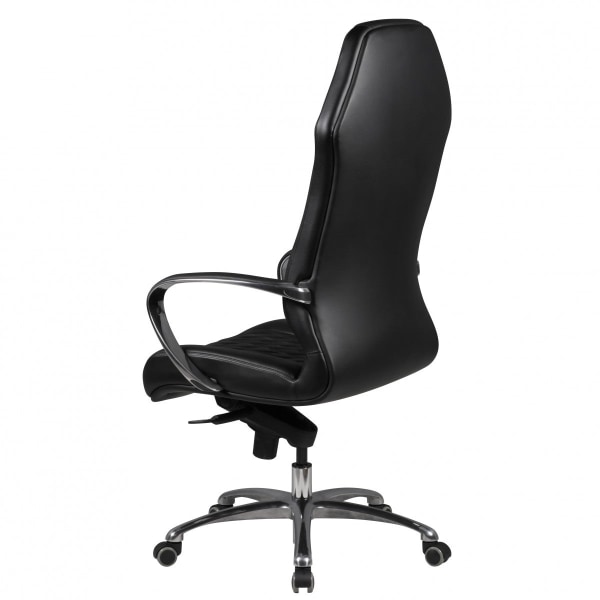 Rootz Executive Chair - Kontorsstol - Äkta läder - Armstöd i aluminium - Ergonomisk design - Andas - 126cm x 70cm x 70cm