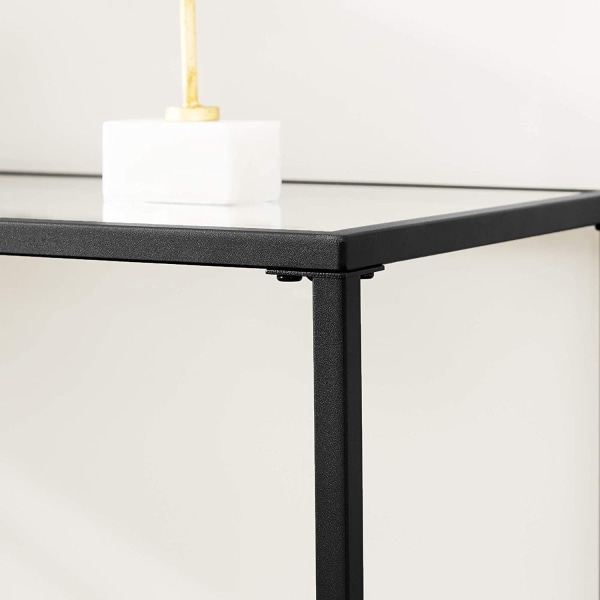 Rootz Konsolbord - Sort metalglas - Entrébord - Sofabord - Moderne design - 100 cm x 35 cm x 80 cm