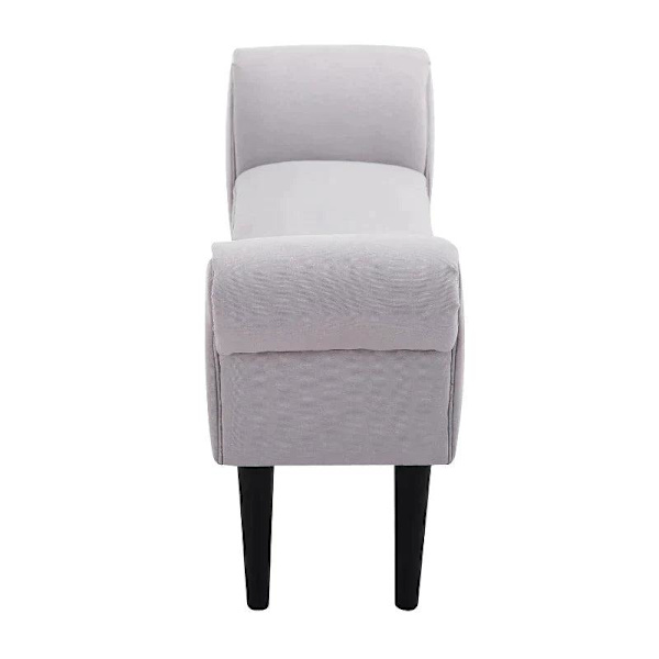 Rootz Soveværelsesbænk - Bænksæde - Polstret bænk - MDF-skum - Grå - 102 x 31 x 51 cm