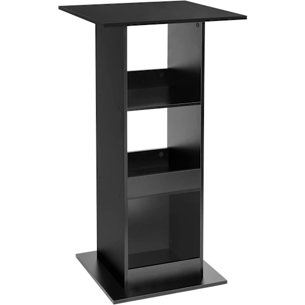 Rootz Barbord med hylder - Spisebord - Opbevaringsskab - Pladsbesparende - Massivt træmateriale - 60cm x 60cm x 112cm - Lys Eg + Hvid