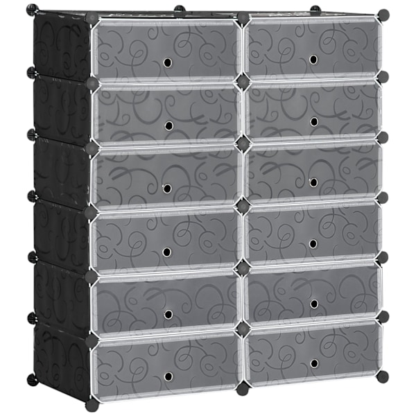 Rootz Shoe Rack - Storage Organizer - Shoe Shelf - Modular Design - Holder 24 par - 94 cm x 37 cm x 108 cm