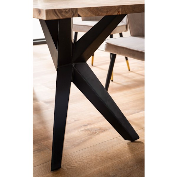 Rootz Massive Dining Table - Loft Style - Suorakulmainen pöytä - Acacia Wood - Käsintehty ja ainutlaatuinen - 200 cm x 100cm x 76cm