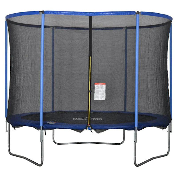 Rootz Trampolin - Trampolin Med Sikkerhedsnet - Havetrampolin Til Indendørs Og Udendørs - Trampolin Til Børn Og Voksne - Blå/Sort - Ø305 x 248H cm