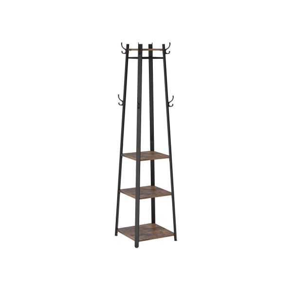 Rootz Vintage knagerække - Jernramme - Spånplade - Entryway Organizer - Opbevaringshylde - 45cm x 45cm x 181cm
