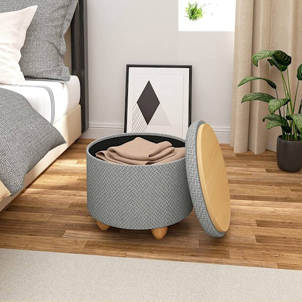 Rootz multifunktionel osmannisk - Opbevaringsskammel - Sofabord - Komfortable siddepladser - Alsidigt design - Holdbar konstruktion - 39 cm x 33 cm
