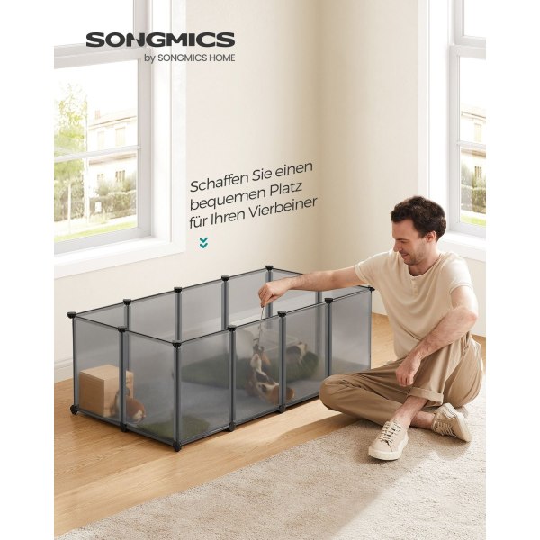 Rootz DIY Grey Storage Cube Organizer - Plasthylla - Modulära hyllor - Enkel montering - Lättvikt - Mångsidig - 125cm x 63cm x 42cm