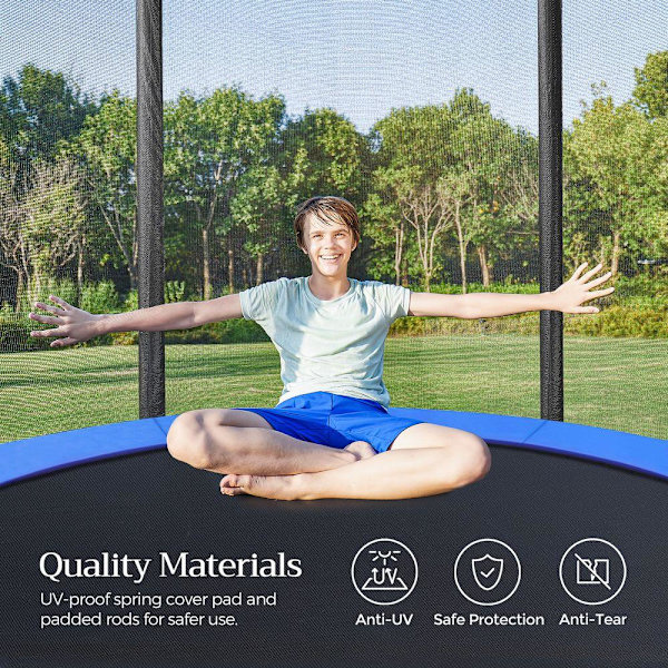 Rootz Trampolin - Utomhusstudsmatta - Barnstudsmatta - Ministudsmatta - Trampolinpark - Hoppstudsmatta - Svart/Grön