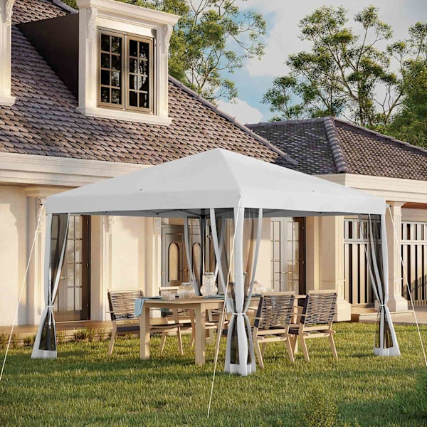 Rootz Folding Pavilion Telt - Foldetelt - Garden Pavilion - Vandafvisende tag - 2,96 m x 2,96 m x 2,65 m