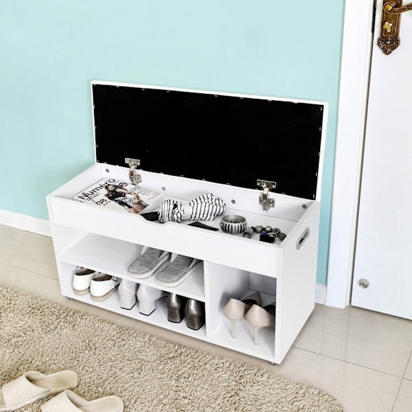 Rootz Skobænk - Entremøbler - Skoopbevaring - Skoopbevaring - Forenkle dit liv - Opmuntrer til orden - Upåfaldende opbevaringsplads - 80 cm x 44 cm x