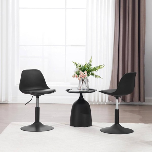 Rootz Barstol - Taburetsæt - Roterende sæde - Justerbar højde - PU-materiale - Elegant design - 41cm x 61-73cm x 39cm