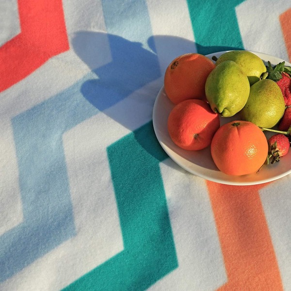 Rootz Picnic Tæppe - Fleece - Varmeisolerende - Vandtæt - Håndtag - Pink - 200 x 200 cm